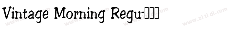 Vintage Morning Regu字体转换